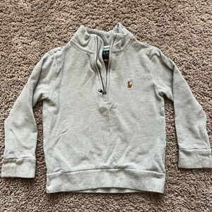 Boys 3t Ralph Lauren quarter zip gray sweater